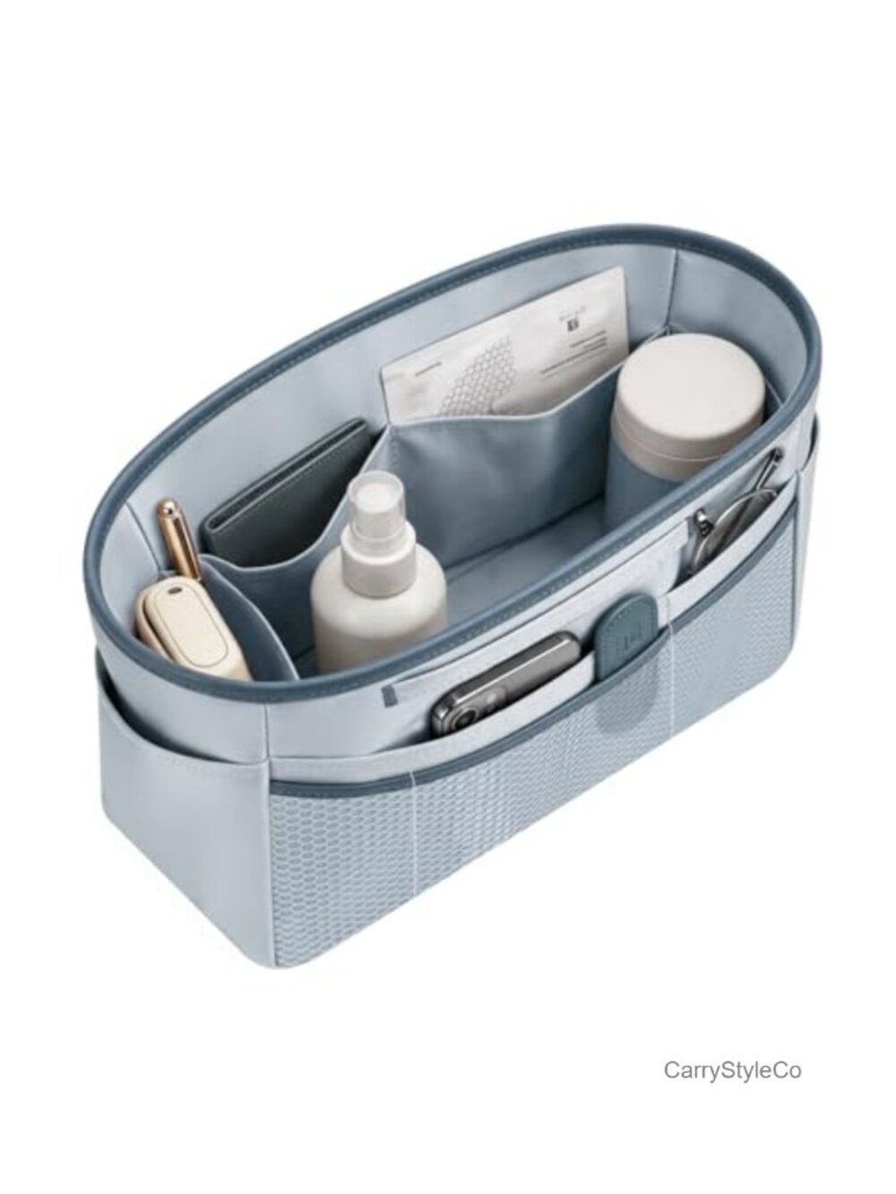 Satin Purse Organizer Insert 12.99 Inch Multi Pocket Handbag Shaper Tote